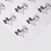 Papier Mousseline Tricolor Papillon Happy Cartoon Dogs Motif (Détail)