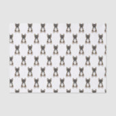 Papier Mousseline Tricolore noir Français Bulldog Français Motif de  (Recto)