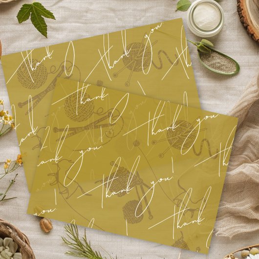 Papier Mousseline Tricot Aiguilles Merci