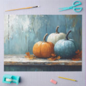 Papier Mousseline Trio de Citrouilles sur la découpage rustique du b (Artisanat)