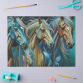 Papier Mousseline Trio des chevaux (Artisanat)