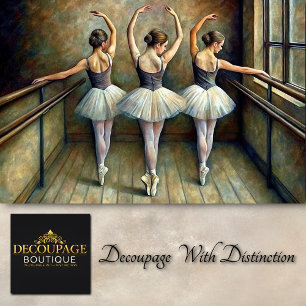 Papier Mousseline Trio Élégant de Danse Ballerine Découpage