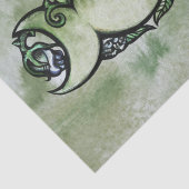 Papier Mousseline Triple Moon Goddess Gaia Art Sorcière verte (Détail)