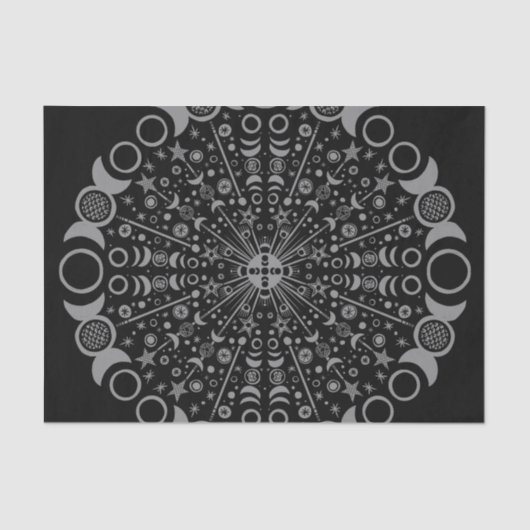 Papier Mousseline Triple Moon Mandala (Recto)