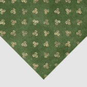 Papier Mousseline Triple spirale Celtique Vert Or (Détail)