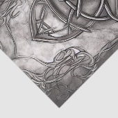 Papier Mousseline Triquetra Trinity Knot Silvery Pewter Faux Metal (Détail)