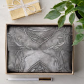 Papier Mousseline Triquetra Trinity Knot Silvery Pewter Faux Metal (Cadeau)