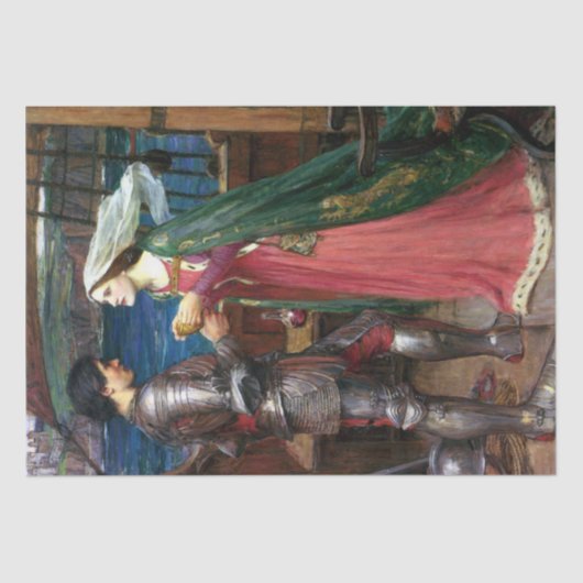 Papier Mousseline Tristan et Isolde par John William Waterhouse (Recto)