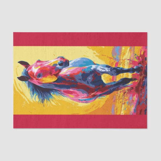 Papier Mousseline Tristin le cheval (Recto)