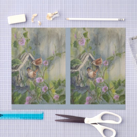 Papier Mousseline Troglodytes peints DBL (Artisanat)
