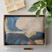 PAPIER MOUSSELINE TROIS ANGELS DE NOËL EN BLEU (Cadeau)