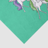 Papier Mousseline Trois beaux unicorns. (Détail)