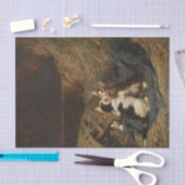 Papier Mousseline Trois chats en paille par Julius Adams (Artisanat)