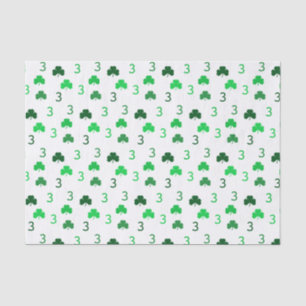 Papier Mousseline Trois est un charme St Patrick's Day 3e anniversai