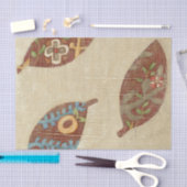 Papier Mousseline Trois Feuilles sur l'Arrière - plan Texture Linen (Artisanat)