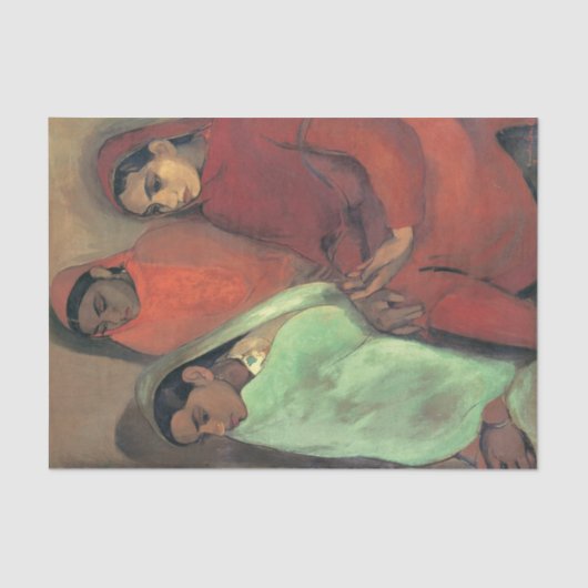 Papier Mousseline Trois filles par Amrita Sher-Gil (Recto)