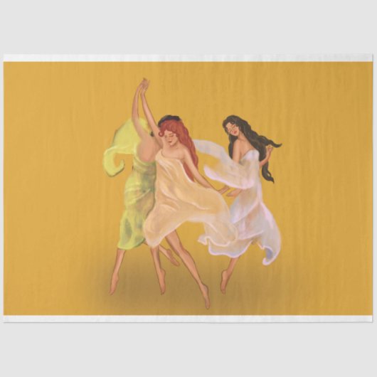 Papier Mousseline Trois Grandes Fées Fée Fae Découpage (Recto)