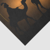 Papier Mousseline Trois Hommes Sages Voyageant Avec Des Camels Sous  (Détail)