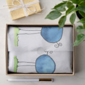 Papier Mousseline Trois oiseaux d'aquarelle à lunettes (Cadeau)