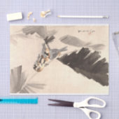 Papier Mousseline Trois oiseaux en Branche, Découpage Seitei Watanab (Artisanat)