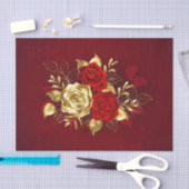 Papier Mousseline Trois Roses de bijoux (Artisanat)