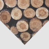 Papier Mousseline Tronçons rustiques en bois de tranches (Détail)