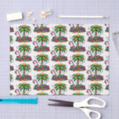 Papier Mousseline Tropical Christmas Holiday Palm Tree Motif (Artisanat)