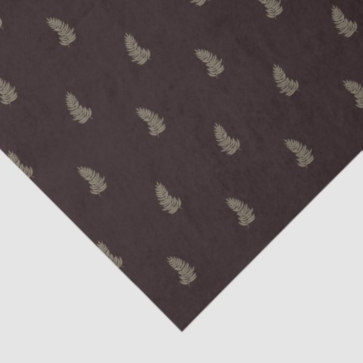 Papier Mousseline Tropical Christmas Sage Green Black Palm Leaf (Détail)