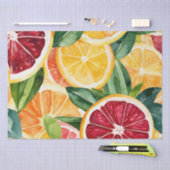 Papier Mousseline Tropical Citrus Orange Fruit Slices (Artisanat)