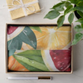 Papier Mousseline Tropical Citrus Orange Fruit Slices (Cadeau)
