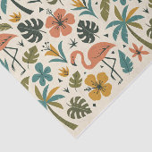 Papier Mousseline Tropical Flamingo and Palm Tree Pattern (Détail)