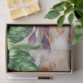 Papier Mousseline Tropical Floral Jungle Elephant Decoupage (Cadeau)