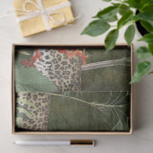 Papier Mousseline Tropical Floral Leopard Foliage Jungle Decoupage (Cadeau)