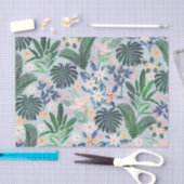 Papier Mousseline Tropical Foliage Floral Pattern (Artisanat)