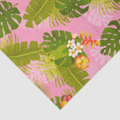 Papier Mousseline Tropical Foliage Summer Pink (Détail)