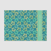 Papier Mousseline Tropical Hibiscus Flower Pattern Custom Text (Recto)