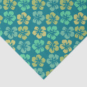 Papier Mousseline Tropical Hibiscus Flower Pattern Custom Text (Détail)