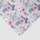 Papier Mousseline Tropical Orchid Floral (Détail)