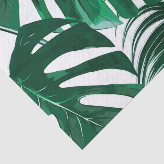 Papier Mousseline Tropical Palm Feuilles découpage Tissu (Détail)