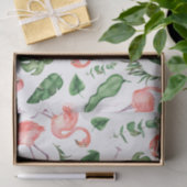 Papier Mousseline Tropical Pink Flamingo Pattern v2 (Cadeau)