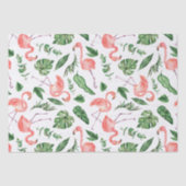 Papier Mousseline Tropical Pink Flamingo Pattern v2 (Recto)