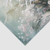 Papier Mousseline Tropical rose blanc Hibiscus floral Amour (Détail)