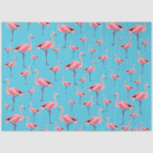 Papier Mousseline Tropical Summer Pink Flamingo Pattern (Recto)