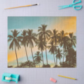 Papier Mousseline Tropical Twilight: Coconut Palm Silhouette (Artisanat)