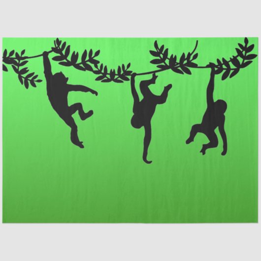 Papier Mousseline Troupe de singe (Recto)