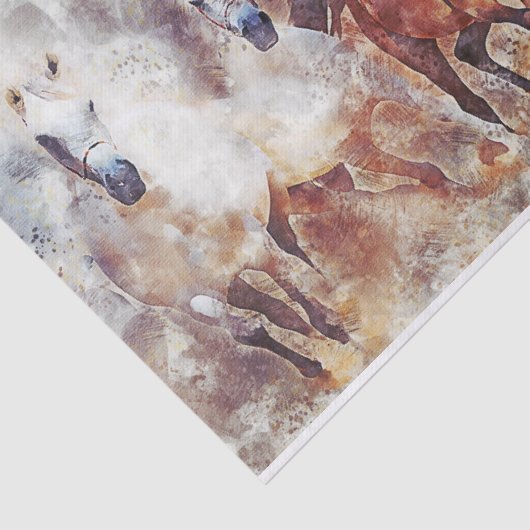 Papier Mousseline Troupeau de Chevaux de Galloping (Détail)