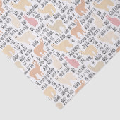 Papier Mousseline Troupeau de motif d'alpaga (Détail)