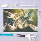 Papier Mousseline Troupeau d'oies découpage (Artisanat)