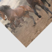Papier Mousseline Troupeau Étonnante De Chevaux (Détail)