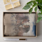 Papier Mousseline Troupeau Étonnante De Chevaux (Cadeau)